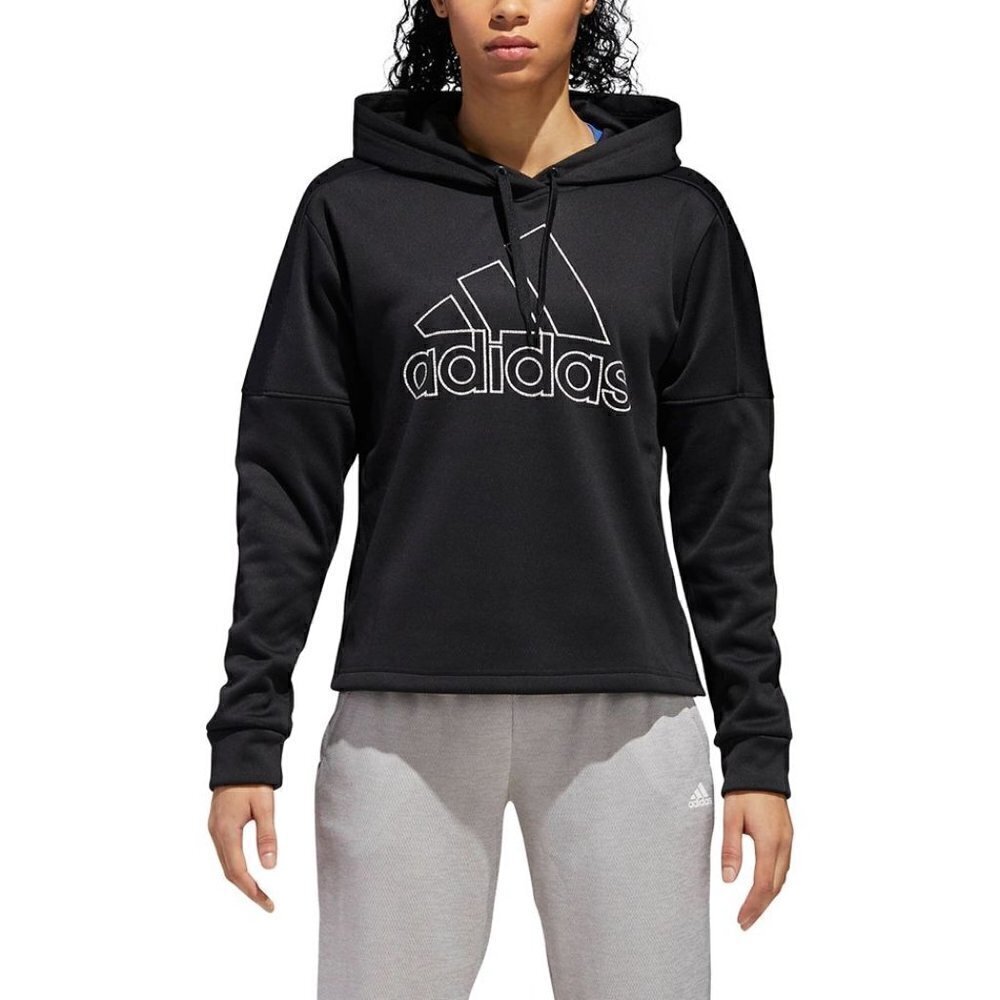 Adidas‎ Black Team Issue Logo Pullover Athletic Sweatshirt L